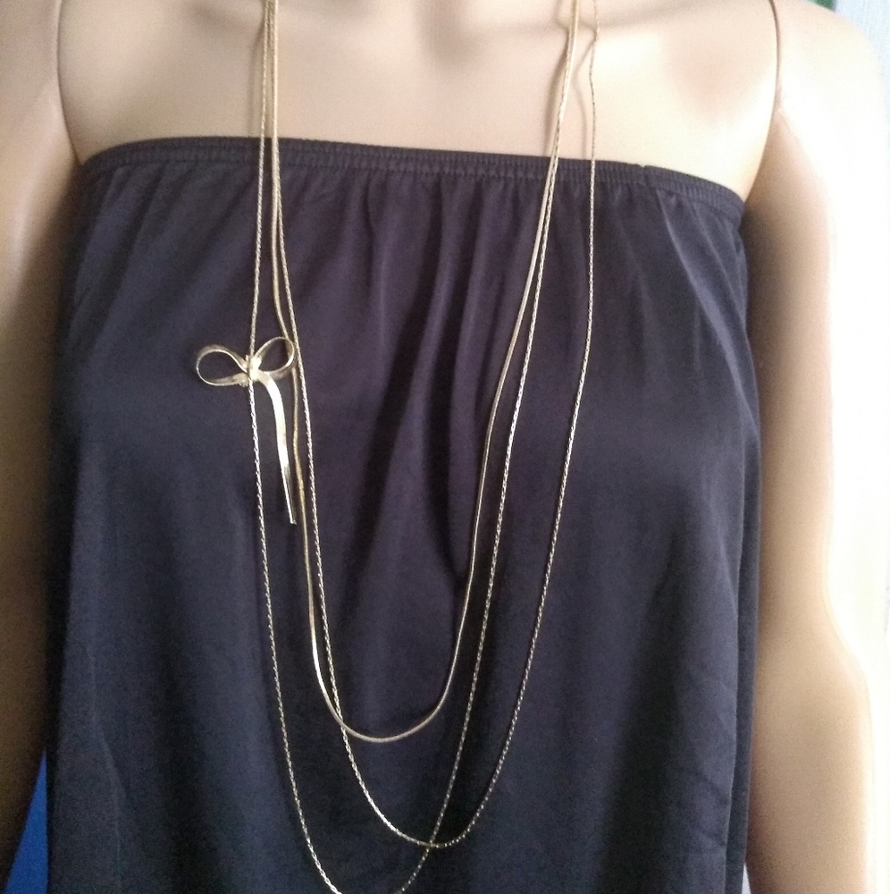 Triple Strand Chain with Bow.